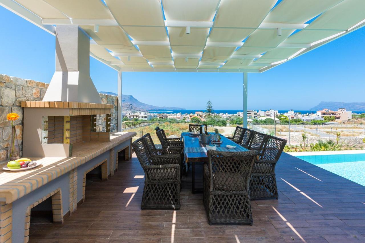 Villa Anemeli - Luxury Pool Villa With Gorgeous Seaview Kissamos Exterior photo
